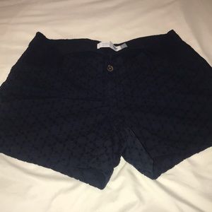 Old Navy, Navy Maternity eyelet shorts.
